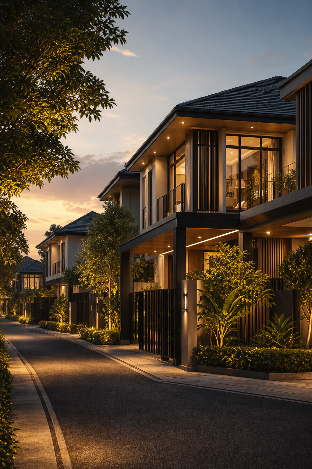 Dheely Residents landscaped residential street